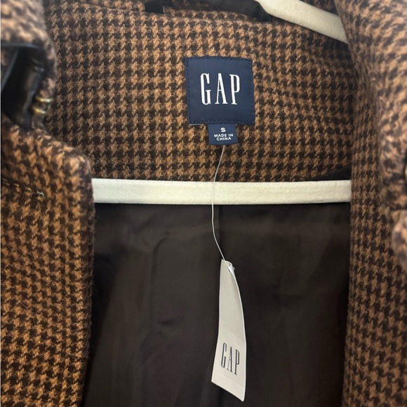 GAP Wool-Blend Oversized Houndstooth Car Coat - Picture 8 of 8